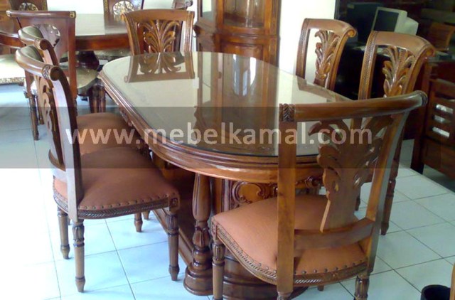 Meja makan mewah jati jepara