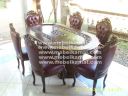 Set Meja Makan Mewah Ganesha Royal 6 Kursi JP-MK14